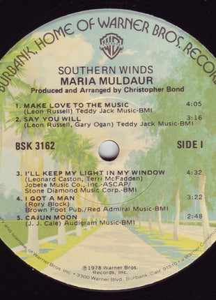 Maria Muldaur : Southern Winds (LP, Album, Win)