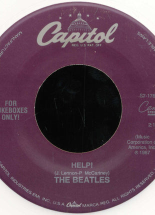 The Beatles : Help! (7", Single, Mono, Jukebox, RE, Whi)