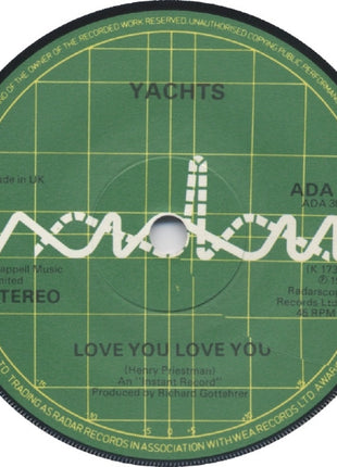 Yachts : Love You Love You... (7", Single)