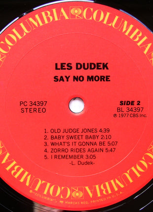 Les Dudek : Say No More (LP, Album, Pit)