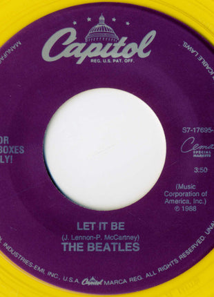 The Beatles : Let It Be  (7", Single, Jukebox, RE, Yel)