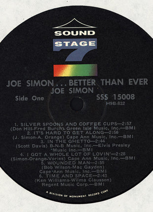 Joe Simon : ...Better Than Ever (LP, Album)