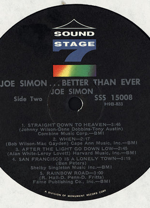 Joe Simon : ...Better Than Ever (LP, Album)