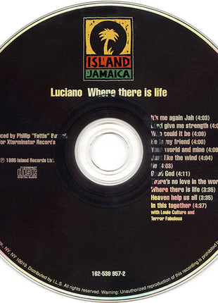 Luciano (2) : Where There Is Life (CD, Album)