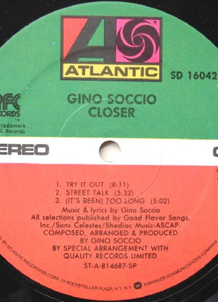 Gino Soccio : Closer (LP, Album, SP )