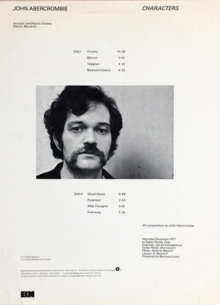 John Abercrombie : Characters (LP, Album)