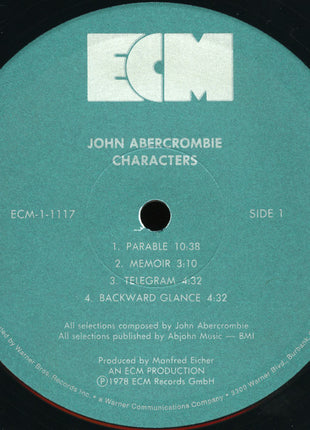 John Abercrombie : Characters (LP, Album)