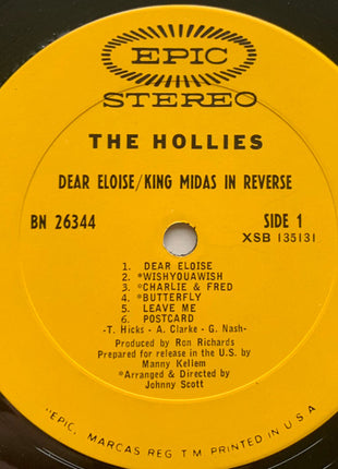 The Hollies : Dear Eloise / King Midas In Reverse (LP, Album, Pit)