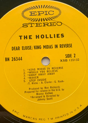 The Hollies : Dear Eloise / King Midas In Reverse (LP, Album, Pit)