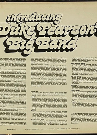 Duke Pearson's Big Band : Introducing Duke Pearson’s Big Band (LP, Album)