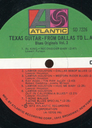 Various : Texas Guitar - From Dallas To L.A. (LP, Album, Comp, Mono)