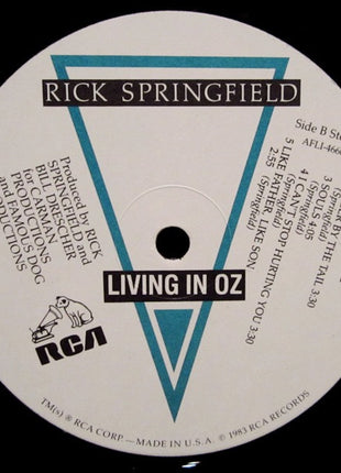Rick Springfield : Living In Oz (LP, Album, Ind)