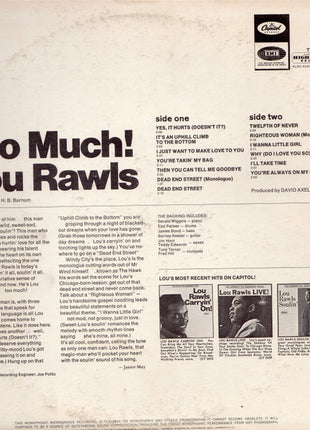 Lou Rawls : Too Much! (LP, Album, Mono, Scr)