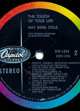Nat King Cole : The Touch Of Your Lips (LP, Album, Scr)