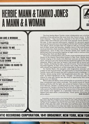 Herbie Mann & Tamiko Jones : A Mann & A Woman (LP, Mono)