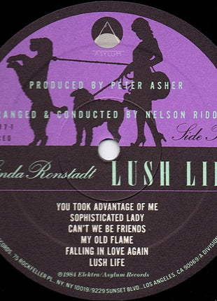 Linda Ronstadt With Nelson Riddle And His Orchestra : Lush Life (LP, Album, Spe)