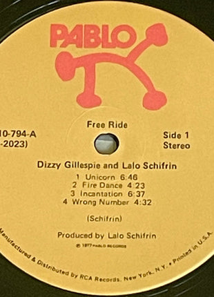 Dizzy Gillespie : Free Ride (LP, Album, RE)