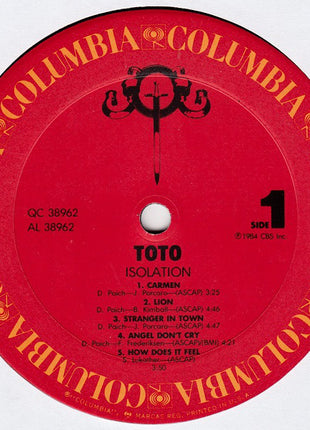 Toto : Isolation (LP, Album, Pit)