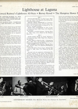 Howard Rumsey's Lighthouse All-Stars ✳ Barney Kessel ✳ Hampton Hawes' Trio* With Shelly Manne : Lighthouse At Laguna (LP, Album)