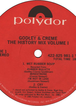 Godley & Creme : The History Mix Volume 1 (LP, Album, PRC)