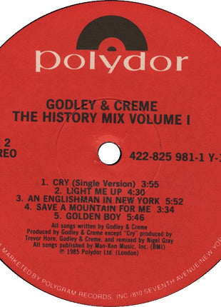 Godley & Creme : The History Mix Volume 1 (LP, Album, PRC)