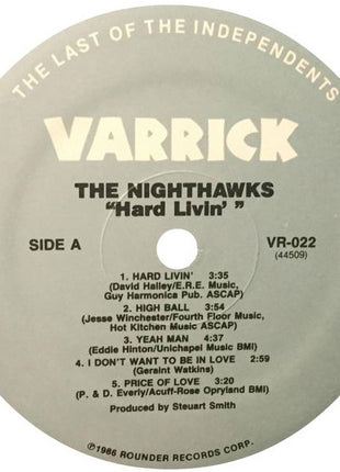 The Nighthawks (3) : Hard Living (LP, Album)