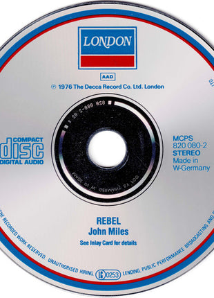 John Miles : Rebel (CD, Album, RE)