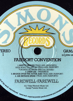 Fairport Convention : Farewell, Farewell (LP, Album, RE, Gat)