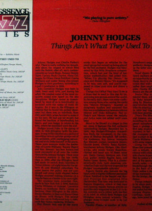 Johnny Hodges : Things Ain't What They Used To Be (LP, Mono, RE)