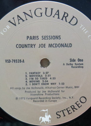 Country Joe McDonald : Paris Sessions (LP, Album, Ter)