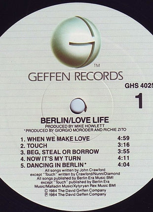 Berlin : Love Life (LP, Album, Win)