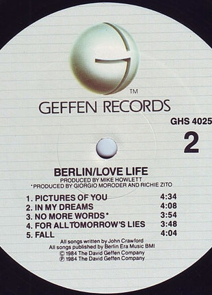 Berlin : Love Life (LP, Album, Win)