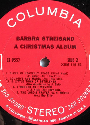 Barbra Streisand : A Christmas Album (LP, Album, Pit)