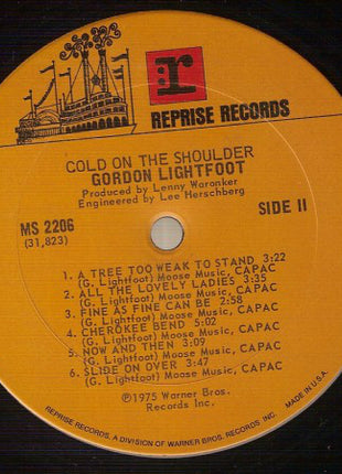 Gordon Lightfoot : Cold On The Shoulder (LP, Album, Ter)