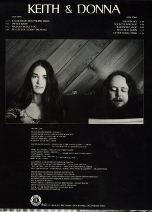 Keith Godchaux & Donna Godchaux : Keith & Donna (LP, Album)