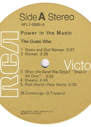The Guess Who : Power In The Music (LP, Album)