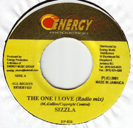 Sizzla : The One I Love (7")