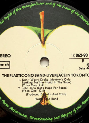 The Plastic Ono Band : Live Peace In Toronto 1969 (LP, Album)