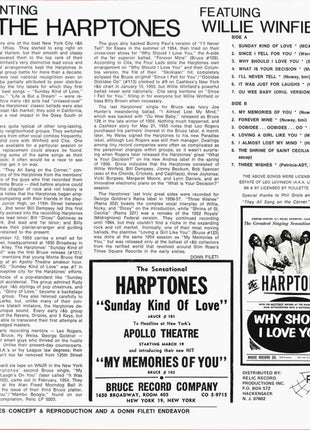 The Harptones Featuring Willie Winfield : The Harptones Featuring Willie Winfield (LP, Comp, RE, Bla)