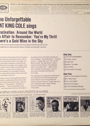 Nat King Cole : The Unforgettable Nat Cole Sings The Great Songs! (LP, Comp)