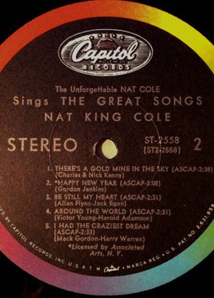 Nat King Cole : The Unforgettable Nat Cole Sings The Great Songs! (LP, Comp)