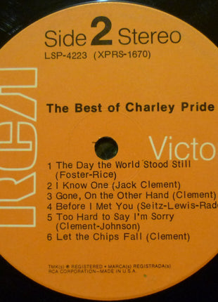 Charley Pride : The Best Of Charley Pride (LP, Comp, RE, Ind)