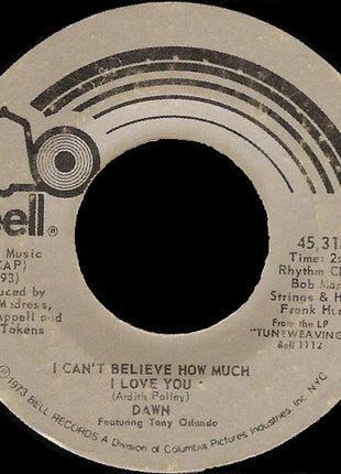 Dawn (5) Featuring Tony Orlando : Tie A Yellow Ribbon Round The Ole Oak Tree (7", Single, Pre)