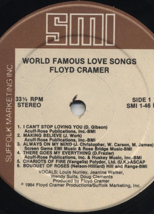 Floyd Cramer : World Famous Love Songs (LP, Album, Comp, Hau)