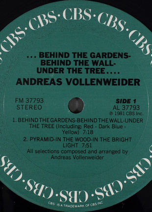 Andreas Vollenweider : ... Behind The Gardens - Behind The Wall - Under The Tree ... (LP, Album, Pit)