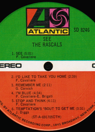 The Rascals : See (LP, Album, CTH)