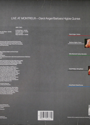 Darol Anger / Barbara Higbie Quintet With Mike Marshall (2), Todd Phillips And Andy Narell : Live At Montreux (LP, Album, All)