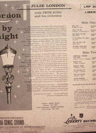 Julie London : London By Night (LP, Album, Mono, Ind)