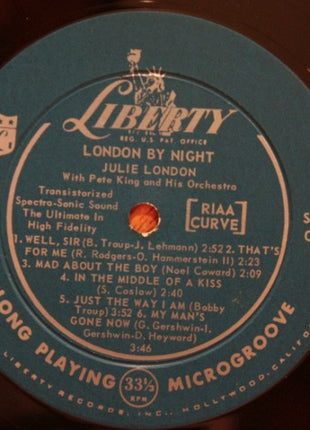 Julie London : London By Night (LP, Album, Mono, Ind)