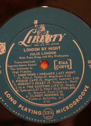Julie London : London By Night (LP, Album, Mono, Ind)